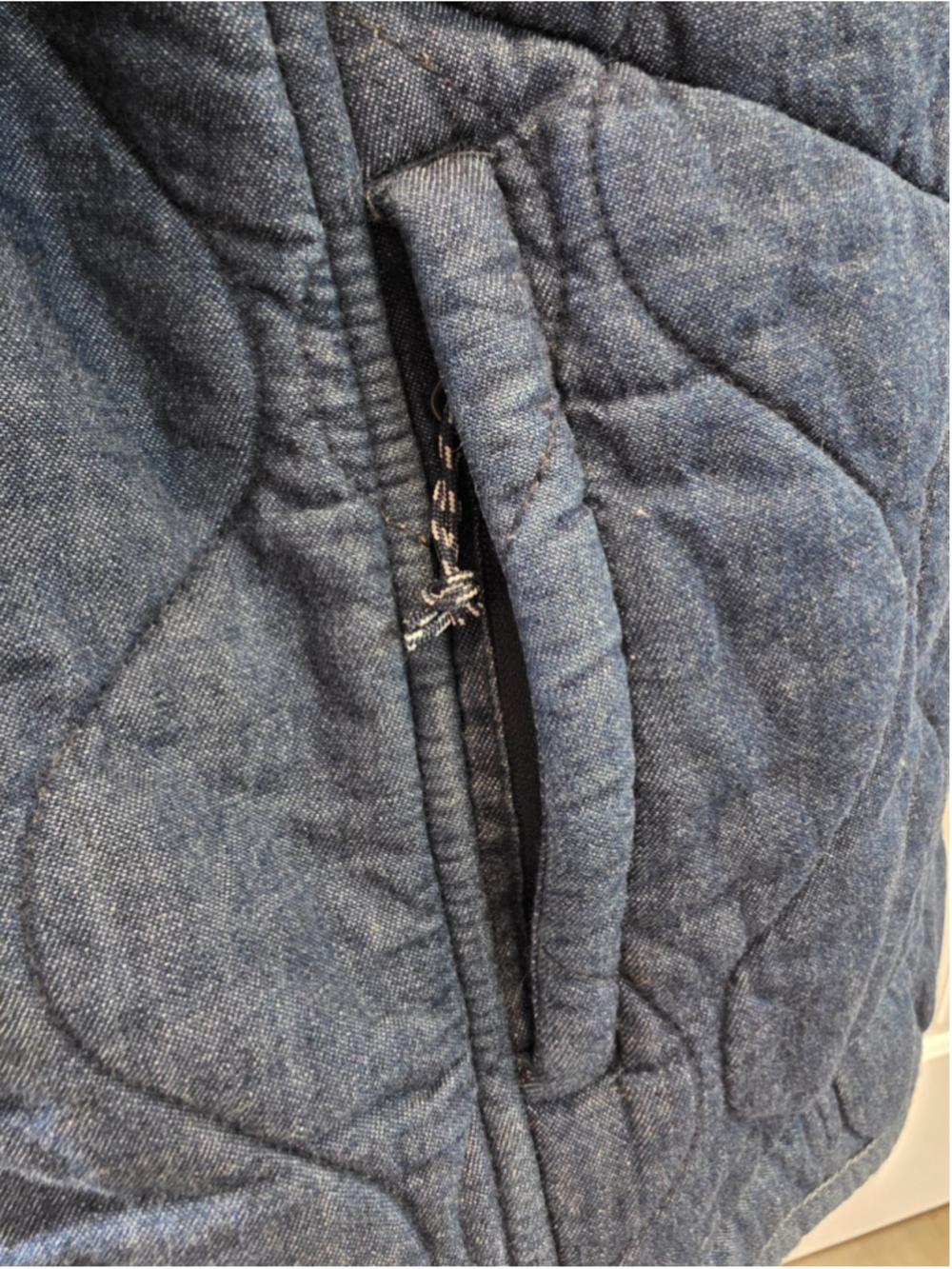 Burton Grace Insulated Blue Denim Jacket Cream Sherpa Sz M Gorpcore Outdoor Hike - Picture 12 of 14